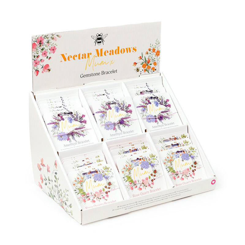 Nectar Meadows Mum Adjustable Shaped Gemstone Bead Bracelet MIN54