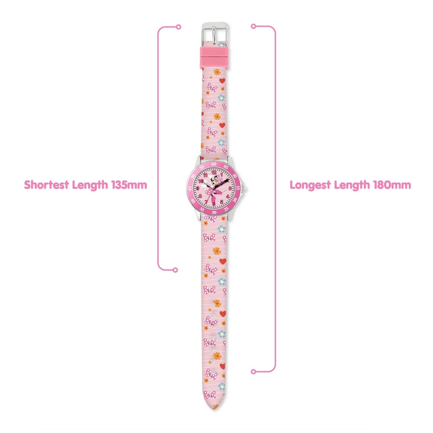 Disney Mickey & Minnie Mouse Printed Time Teacher Pink MN9101