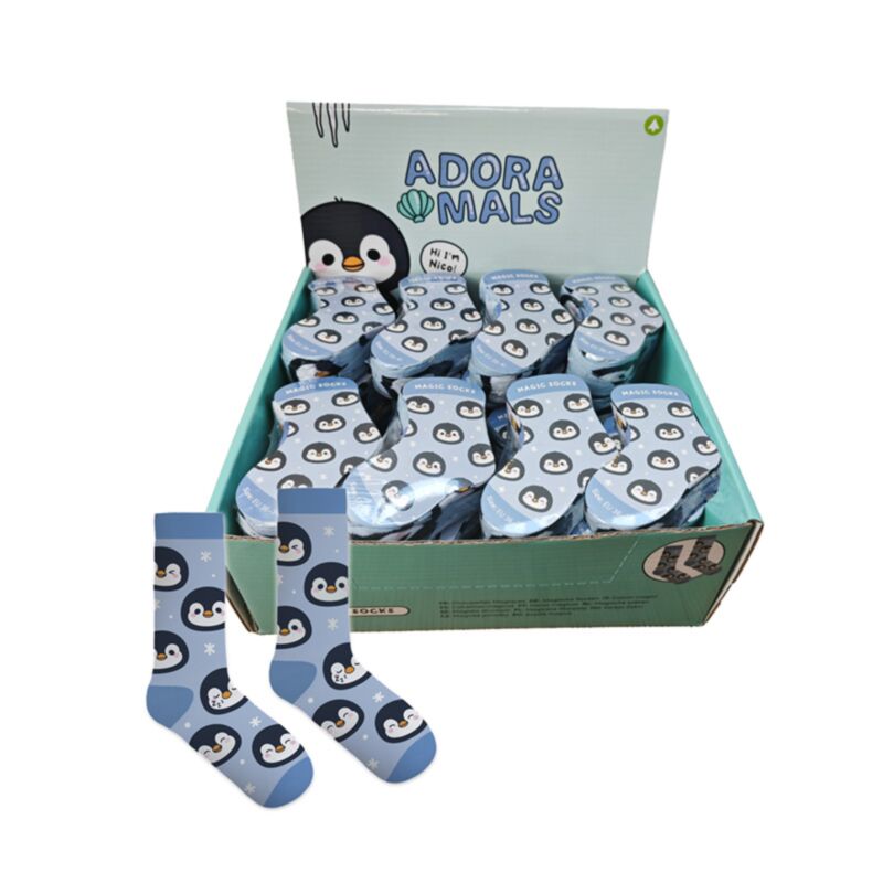 Adoramals Wild Nico the Penguin Compressed Magic Socks MSOCK06
