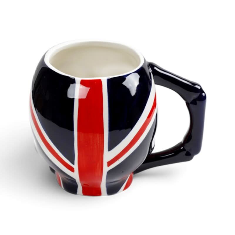 UK Flag Skull Head Ceramic Shaped Mug MUG218