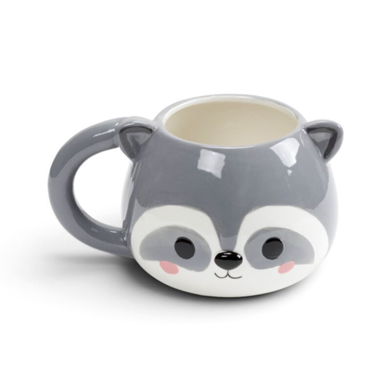 Adoramals Raccoon Head Ceramic Shaped Mug MUG346