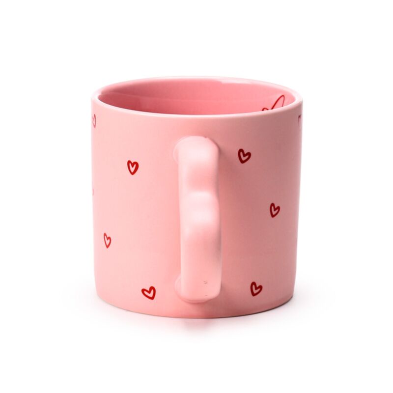 Amore Heart Porcelain Shaped Handle Mug MUG496