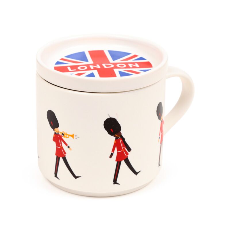 London Souvenir London Guardsman Porcelain Mug & Coaster Lid Set MUGC41
