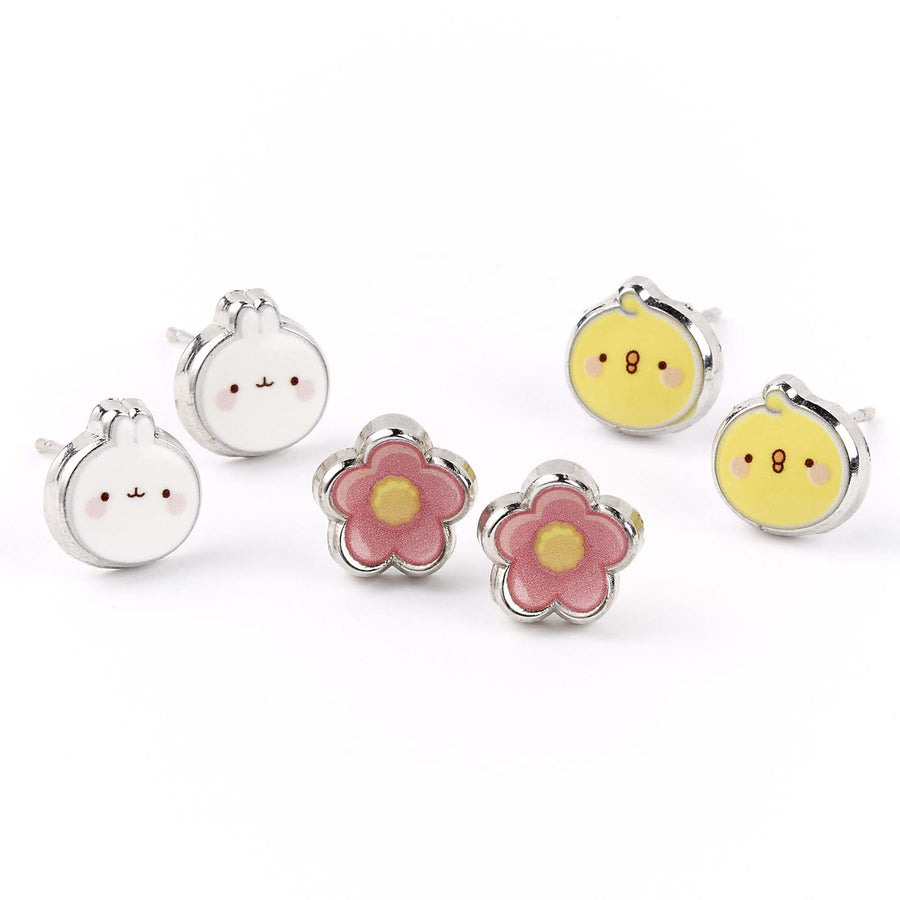 Molang and Piu Piu Stud Earring Set MLES0127