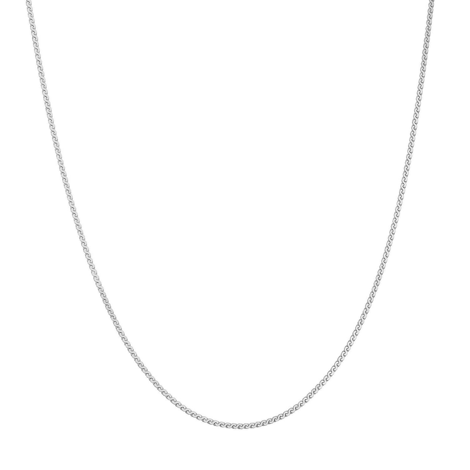 Silver Flat S Link Chain Necklace N068-01H