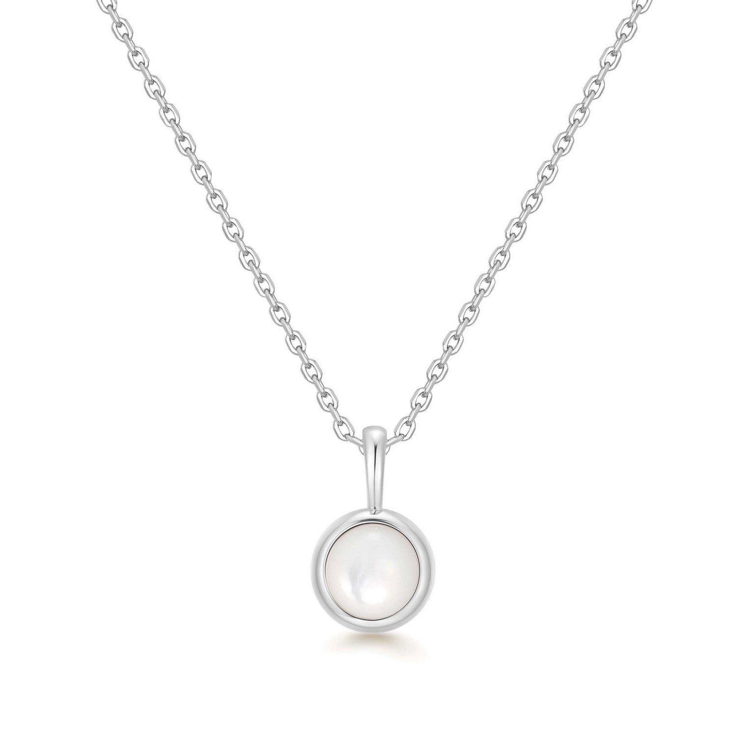 Silver Mother of Pearl Pendant Necklace N068-04H-MP