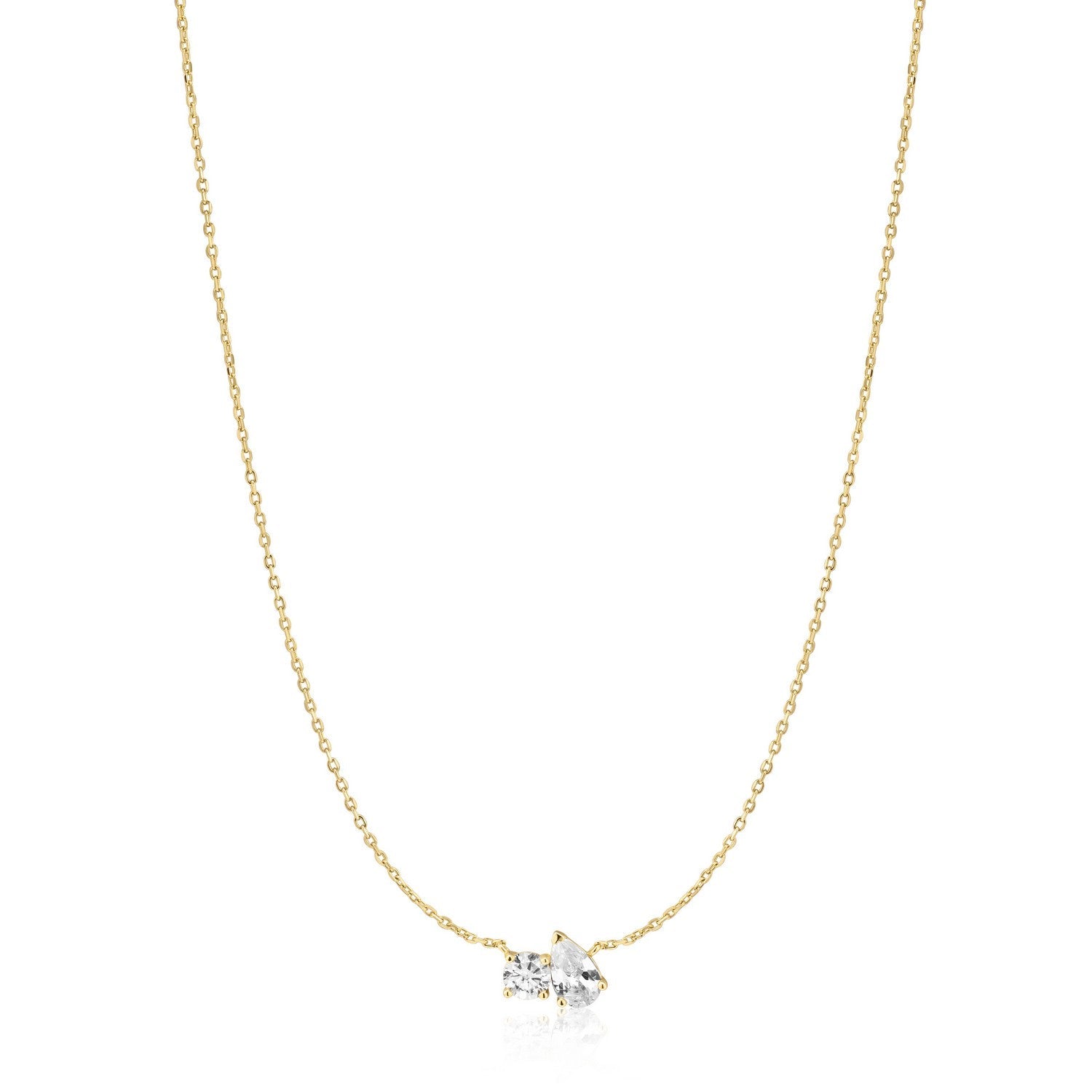 Gold Toi & Moi Necklace N071-02G