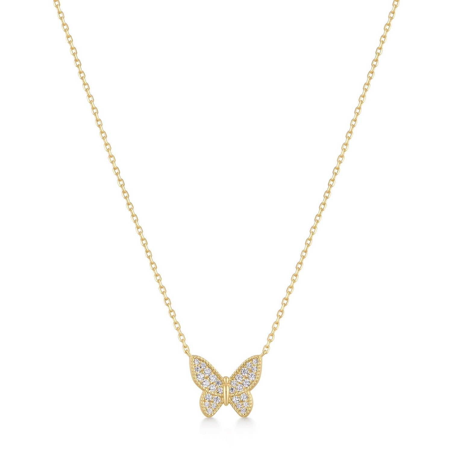 Ania Haie Gold Butterfly Pavé Necklace N073-07G