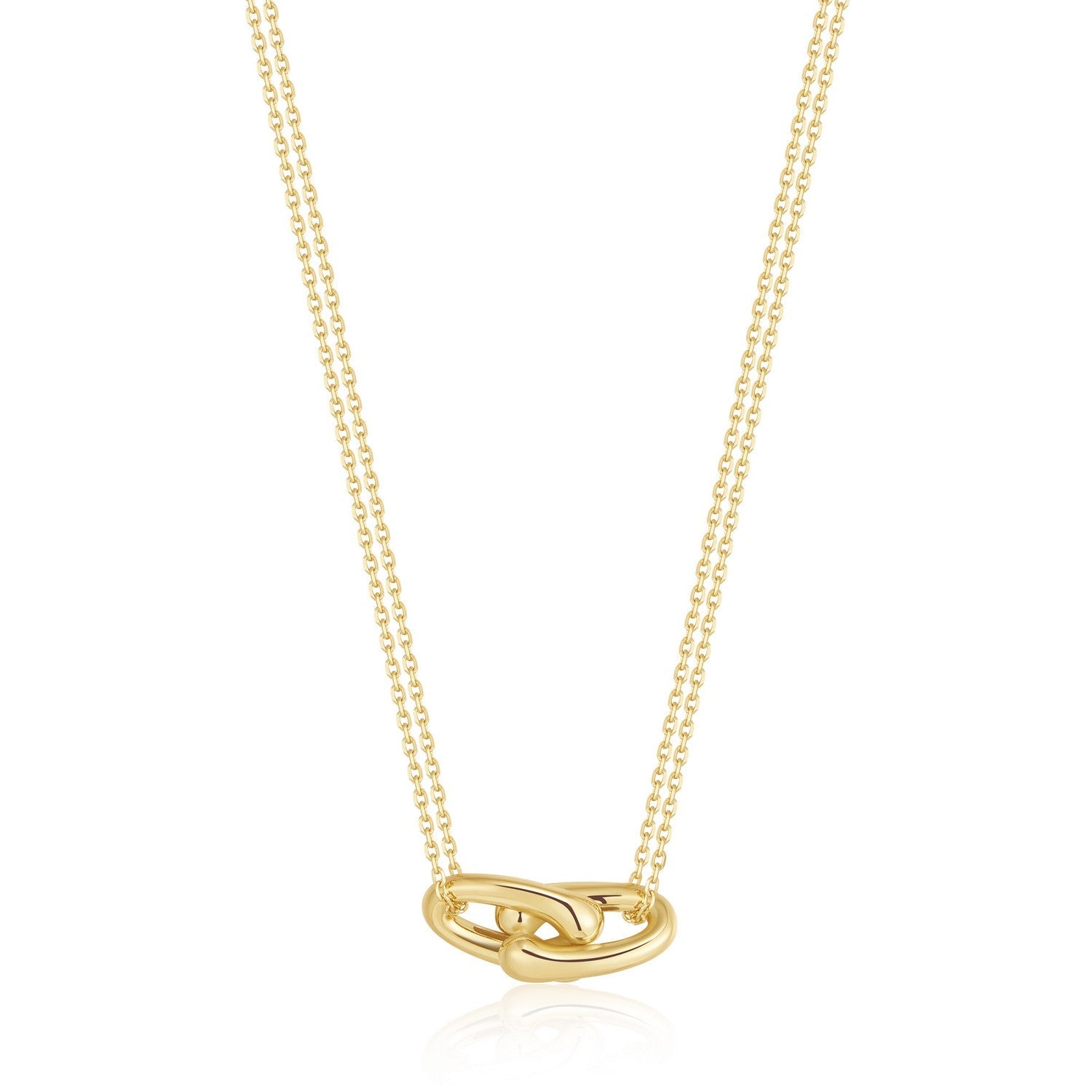Ania Haie Fluid Light Gold Interlocked Necklace N078-07G