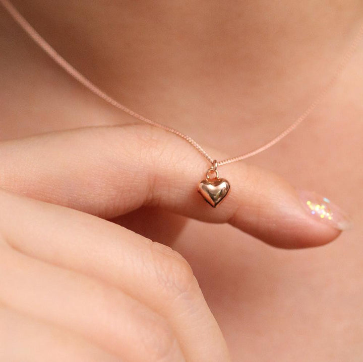 Filled heart pendant necklace-4