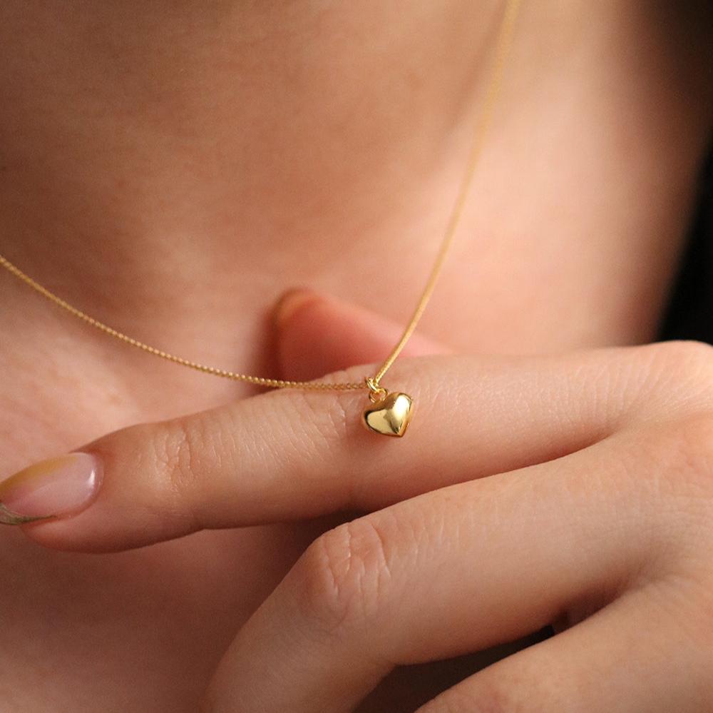 Filled heart pendant necklace-2