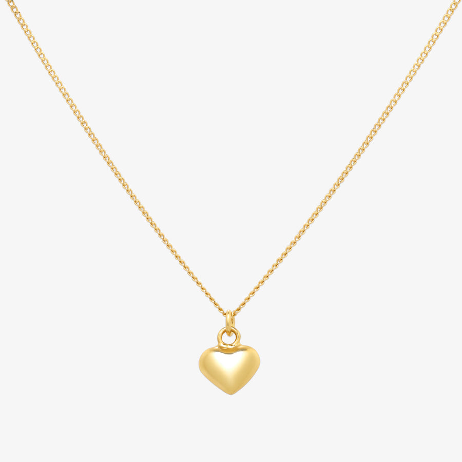 Filled Heart Pendant Necklace