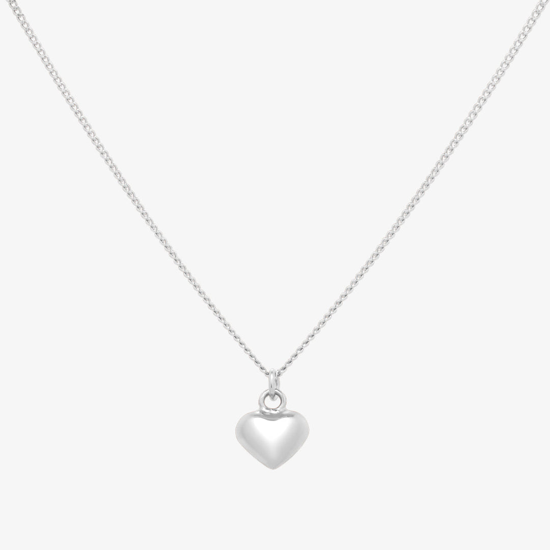 Filled heart pendant necklace-5