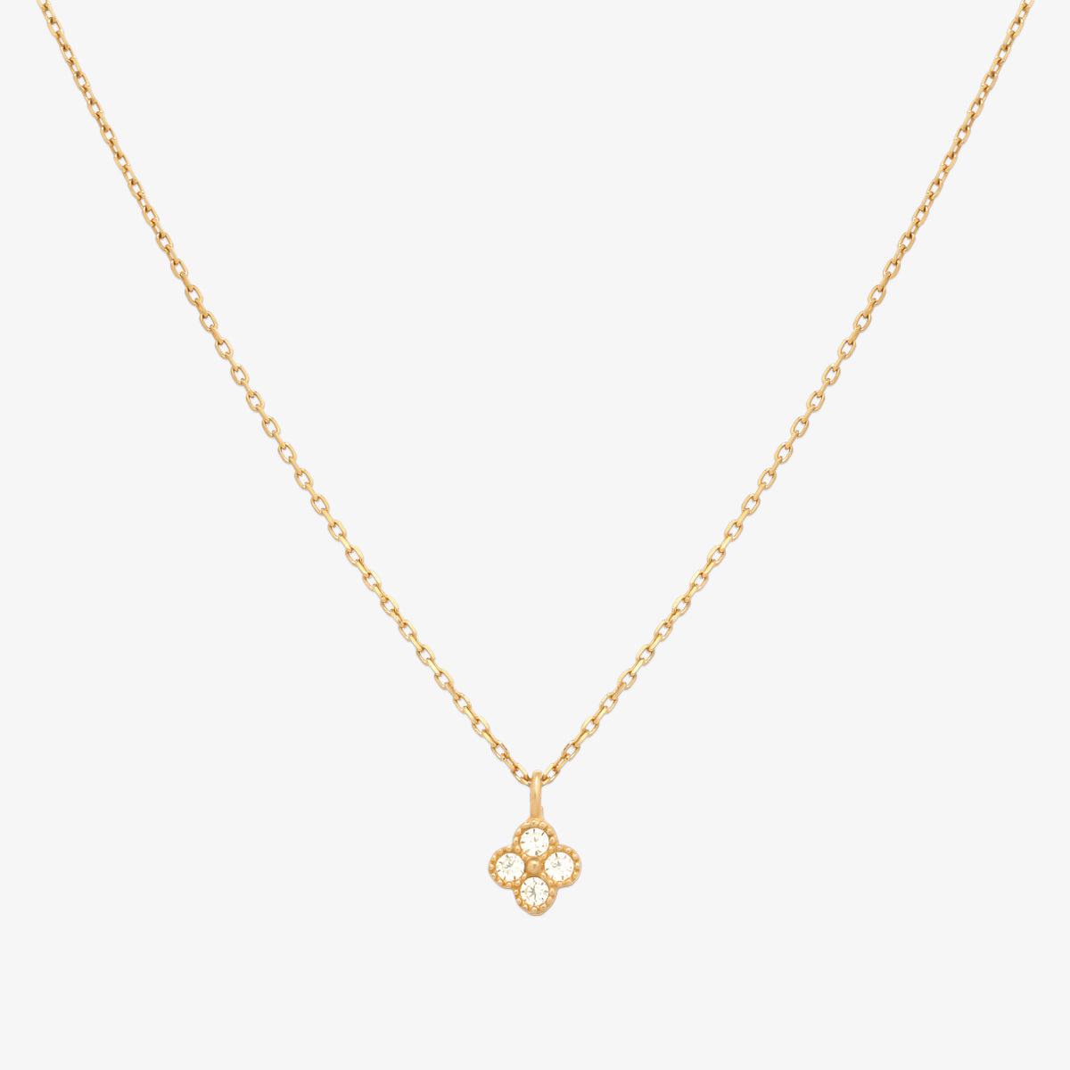 Clover cubic pendant necklace-0