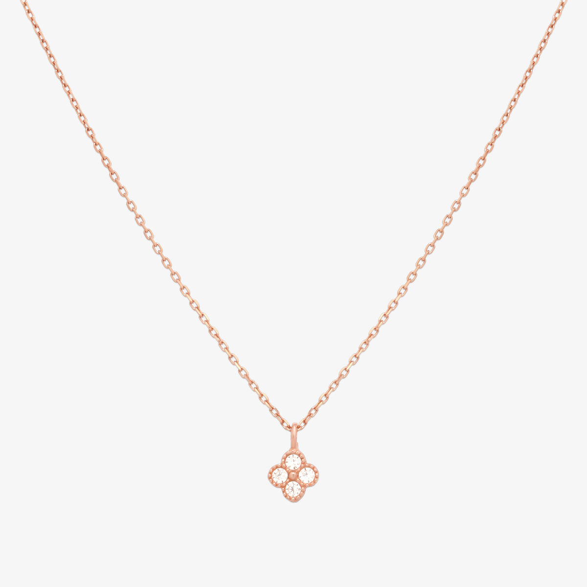 Clover cubic pendant necklace-6