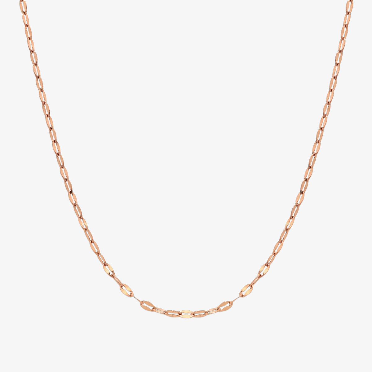 Thin oval chain necklace-2