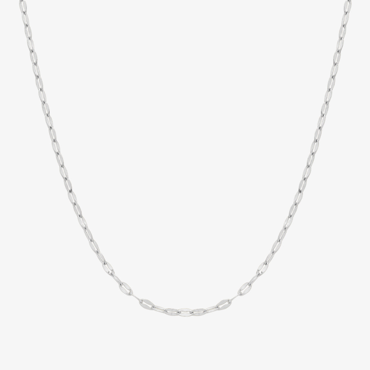 Thin oval chain necklace-1