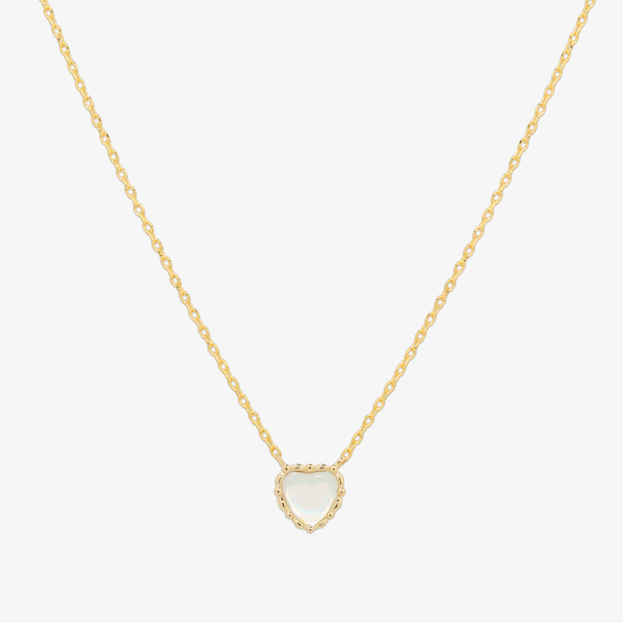 Moonstone Heart Necklace
