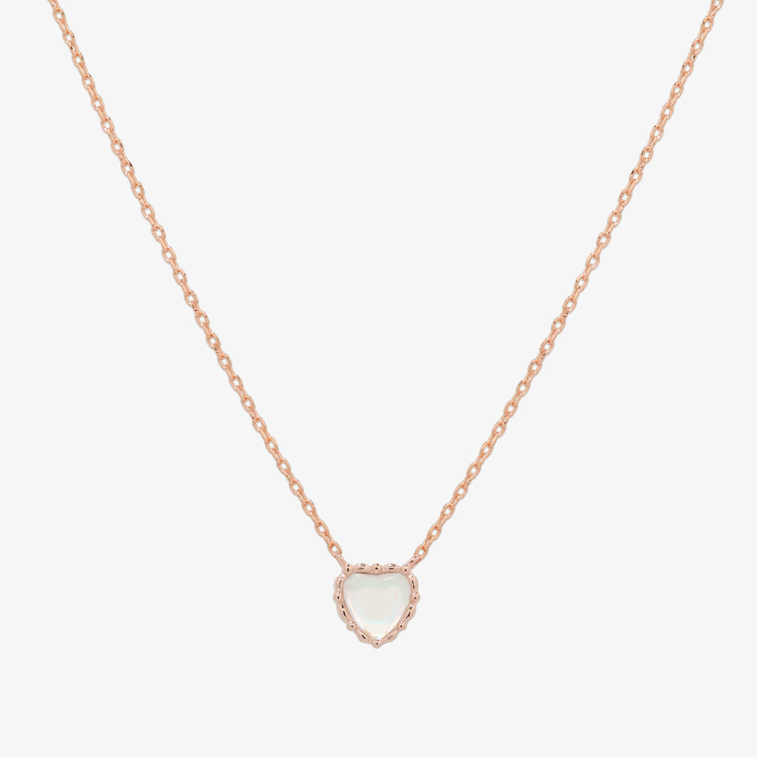 Moonstone heart necklace-3