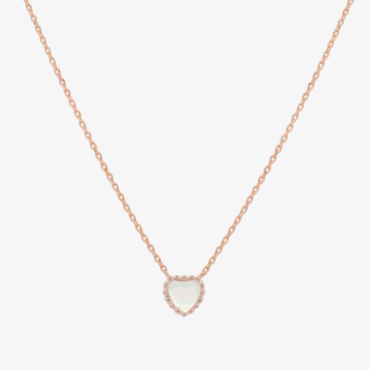 Moonstone heart necklace-3
