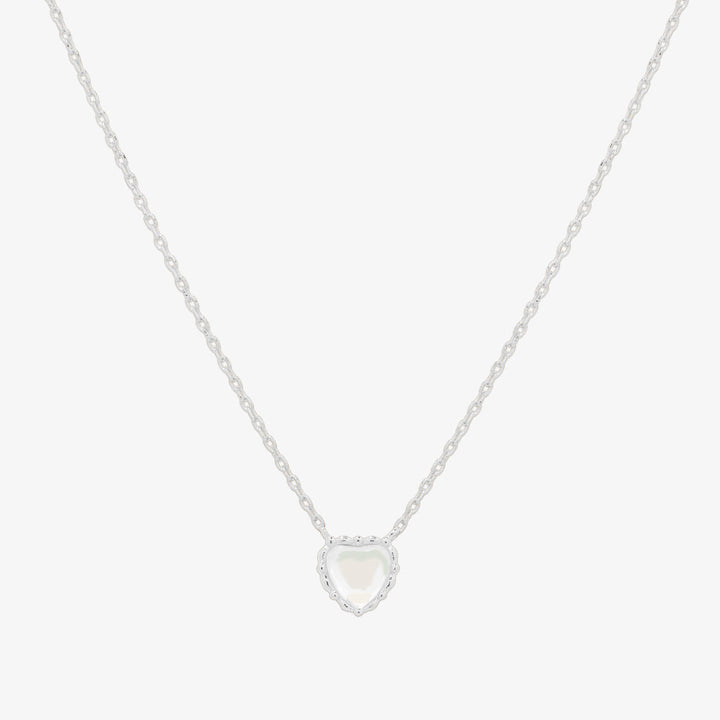 Moonstone heart necklace-2