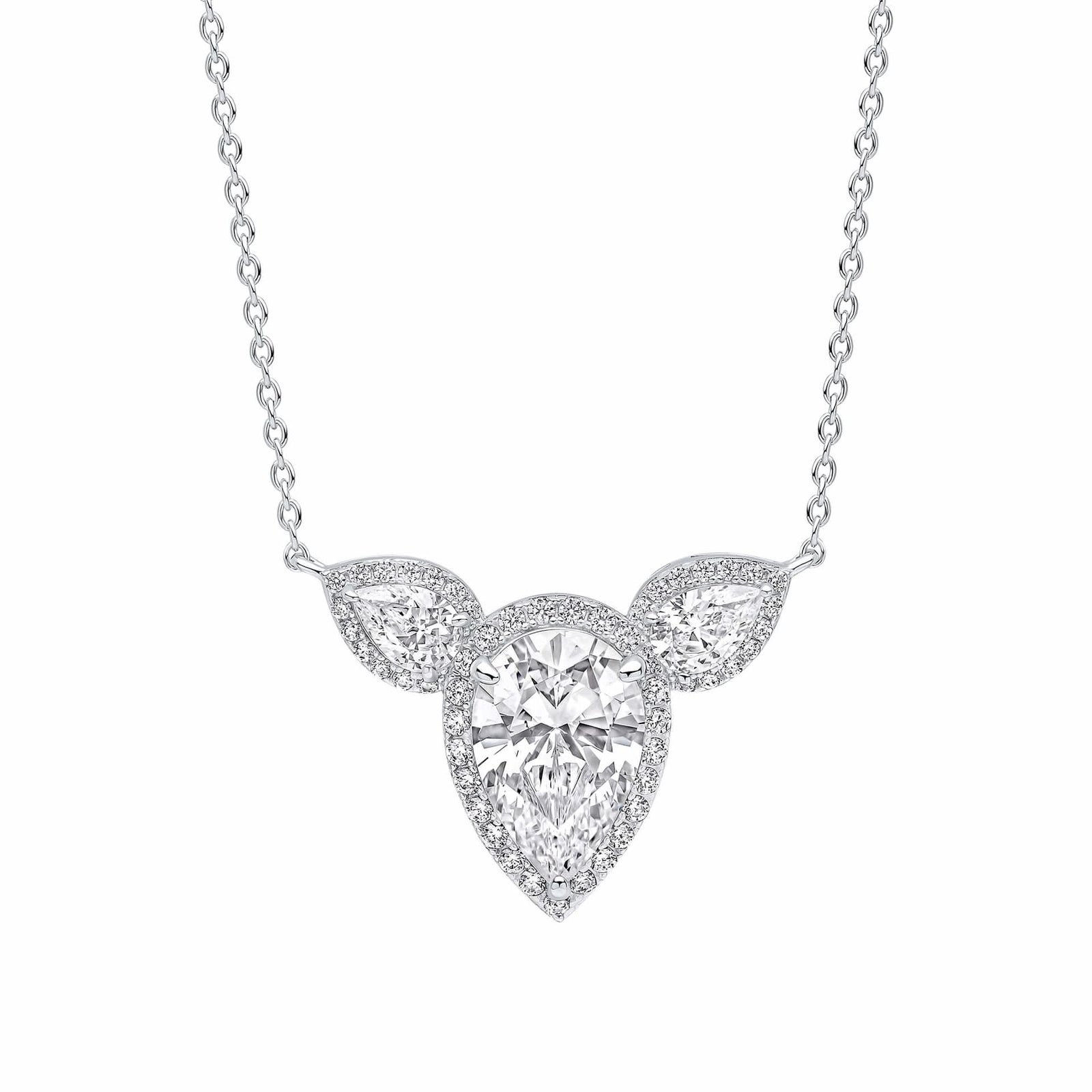 Diamonfire Cubic Zirconia Triple Teardrop Necklace N4661