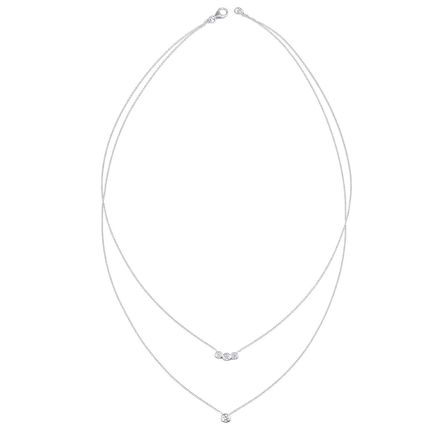 Beginnings Sterling Silver Cubic Zirconia Necklace N4780C