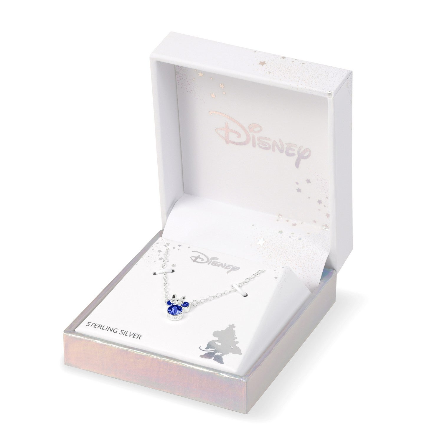 Disney Mickey & Minnie Sterling Silver 925 16" Mouse September Cz Necklace N905424SSEPL-16.PH