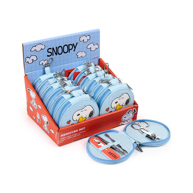 Peanuts Snoopy & Woodstock 5 Piece Round Manicure Set NAIL171
