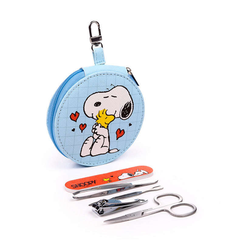 Peanuts Snoopy & Woodstock 5 Piece Round Manicure Set NAIL171