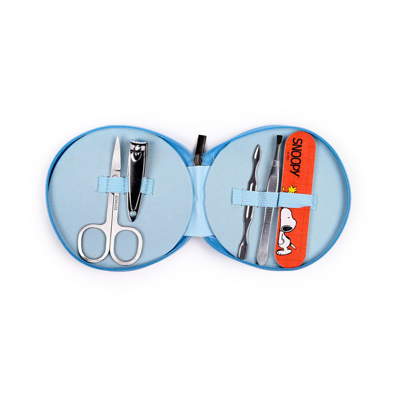 Peanuts Snoopy & Woodstock 5 Piece Round Manicure Set NAIL171
