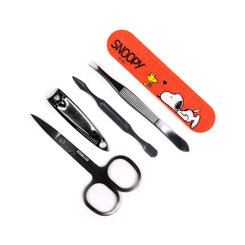 Peanuts Snoopy & Woodstock 5 Piece Round Manicure Set NAIL171