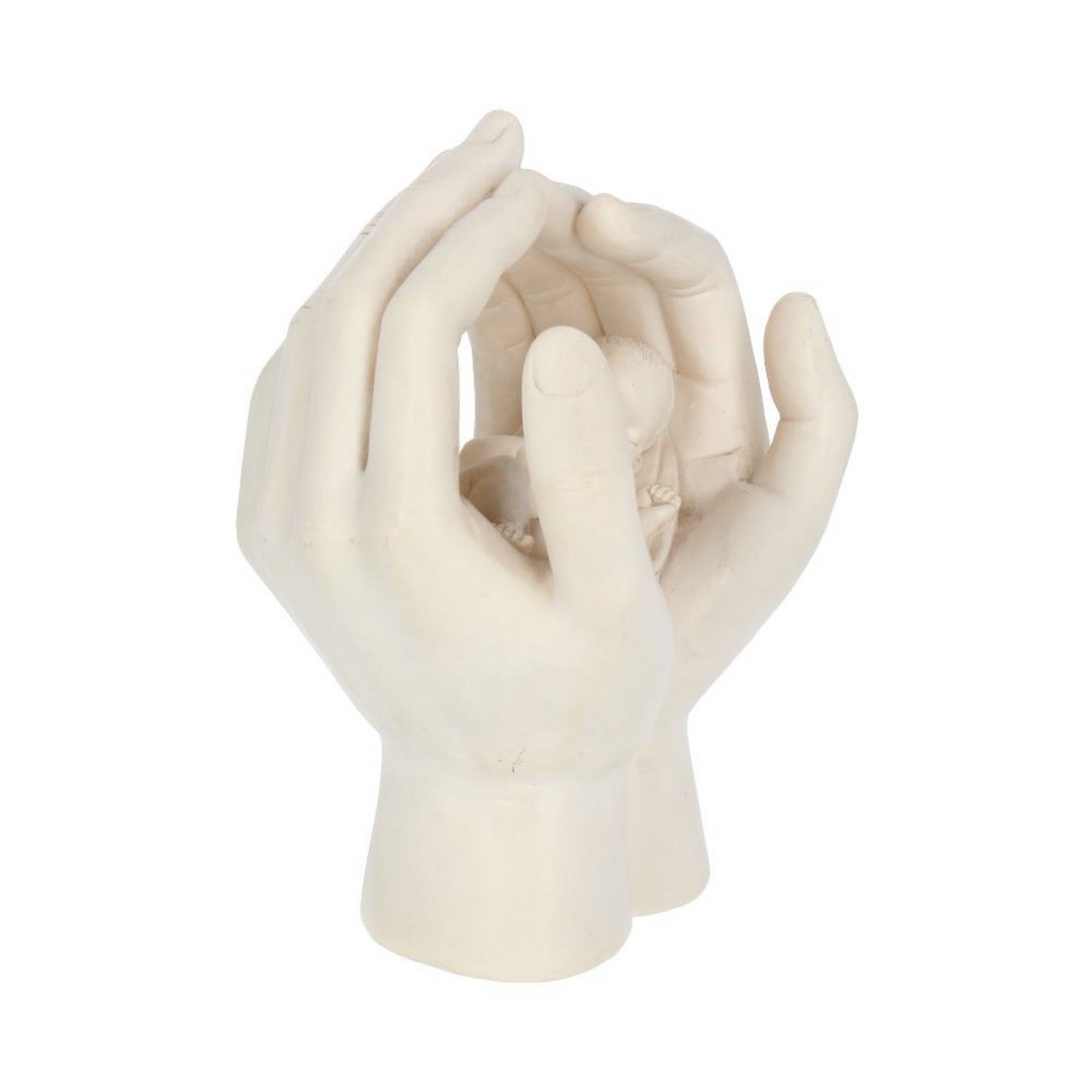 Large Shelter 17.5cm Baby in Cradled Hand Figurine NEM3701