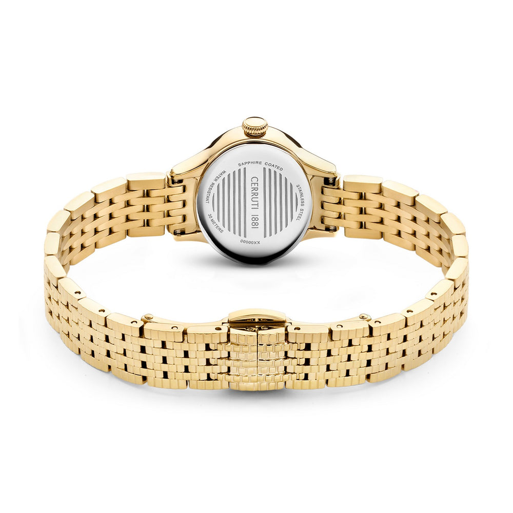 Cerruti Gold Bracelet Green Pearl Dial Watch CIWLG0012203