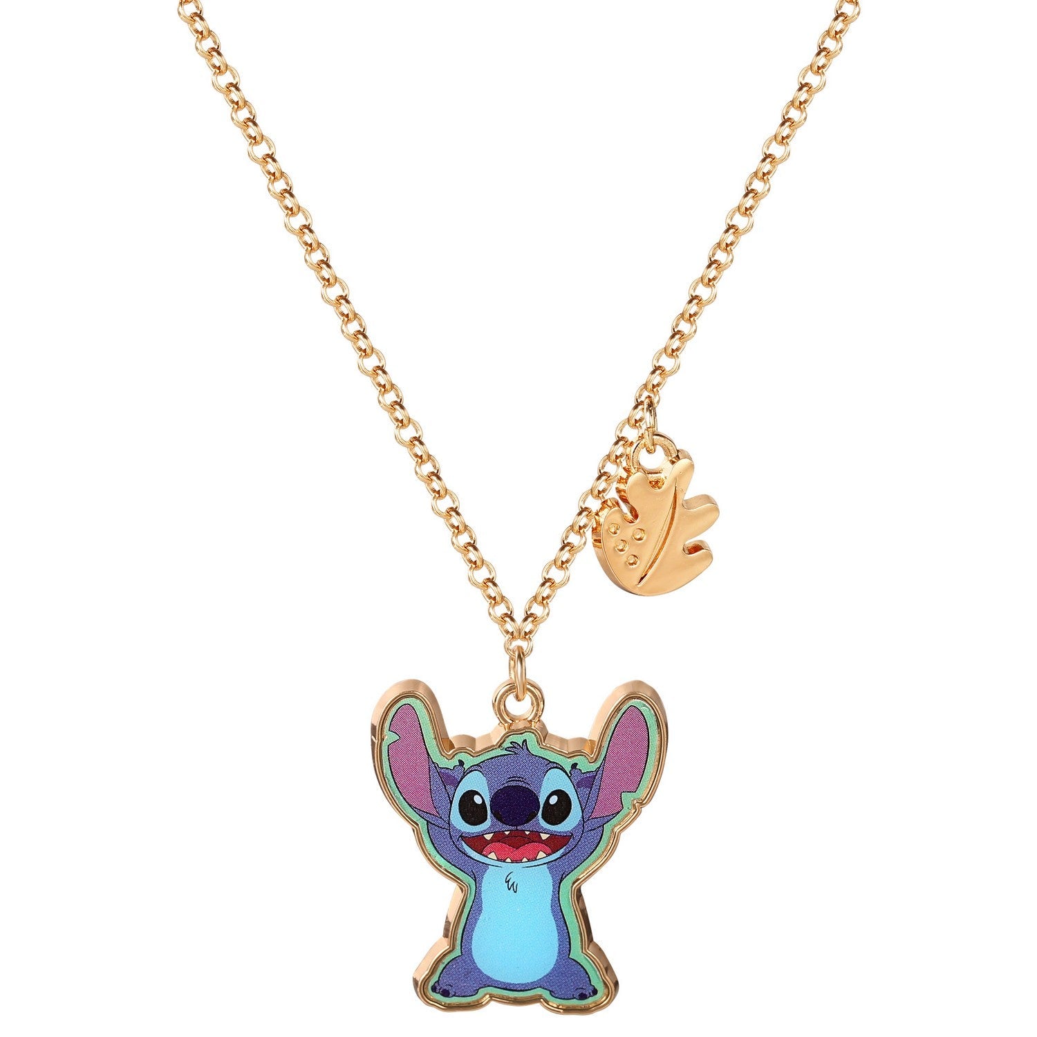 Disney Stitch Purple, Blue And Gold Enamel Costume Necklace NH00924YL-16.PH