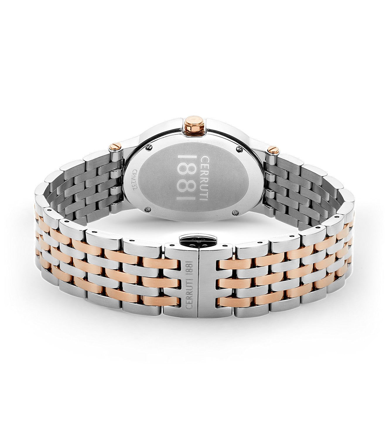 Cerruti Two Tone Bracelet Black Dial Watch CIWLG2226103