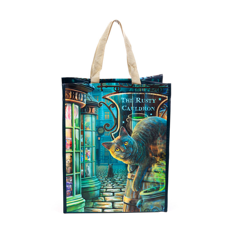 Lisa Parker The Rusty Cauldron Cat Reusable Shopping Bag NWBAG104