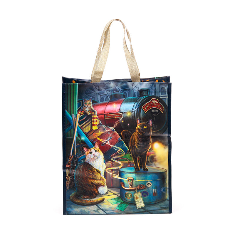 Lisa Parker Witchwood Express Cat Reusable Shopping Bag NWBAG105