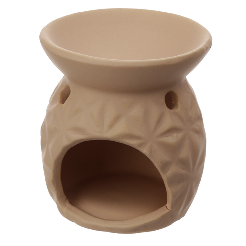 Eden Ceramic Oil Burner with Embossed Triangle Pattern OB316