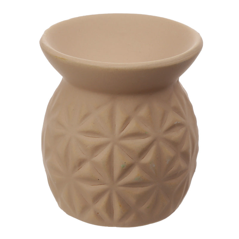 Eden Ceramic Oil Burner with Embossed Triangle Pattern OB316
