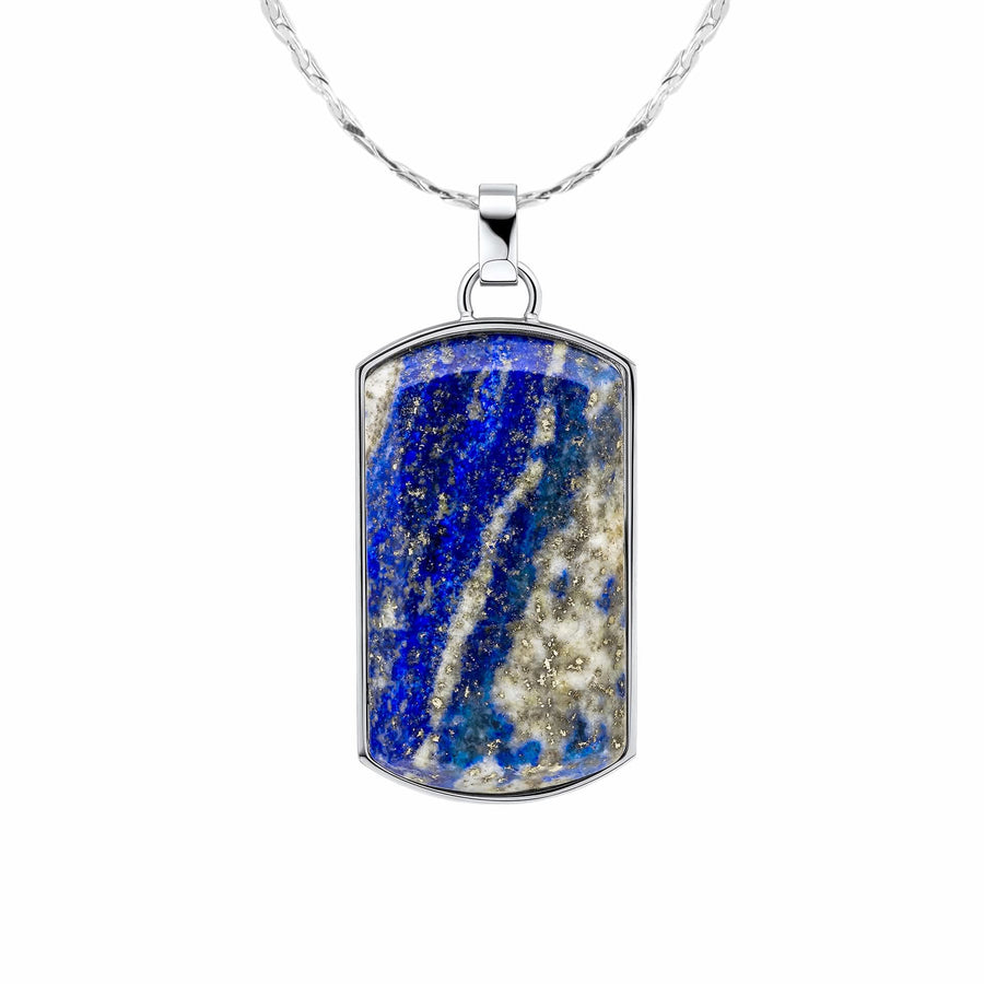 Lapis Stone Dog Tag Pendant P5503