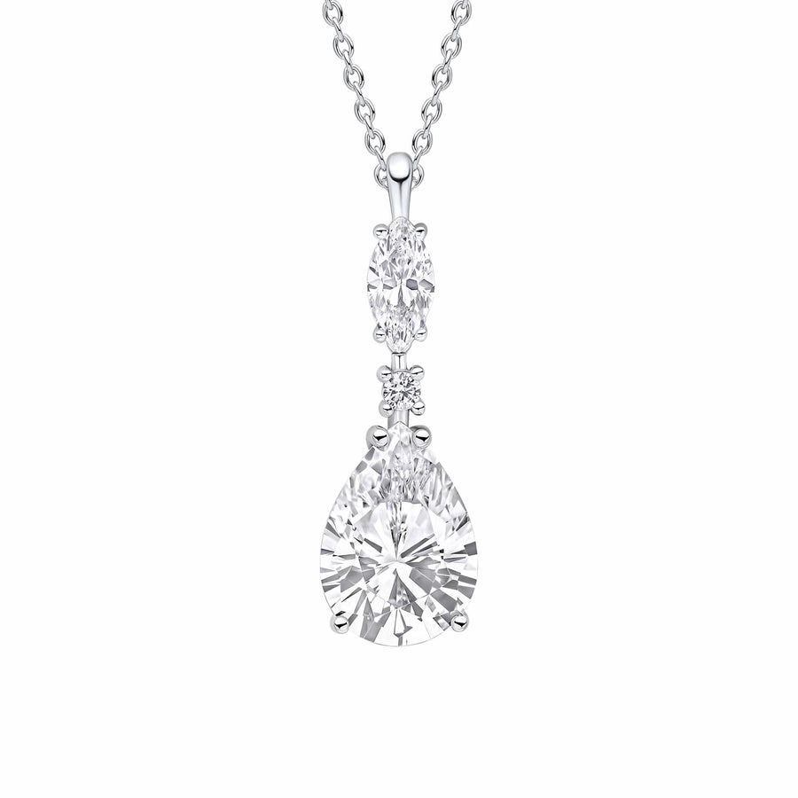 Diamonfire Teardrop and Marquise Drop Pendant P5520
