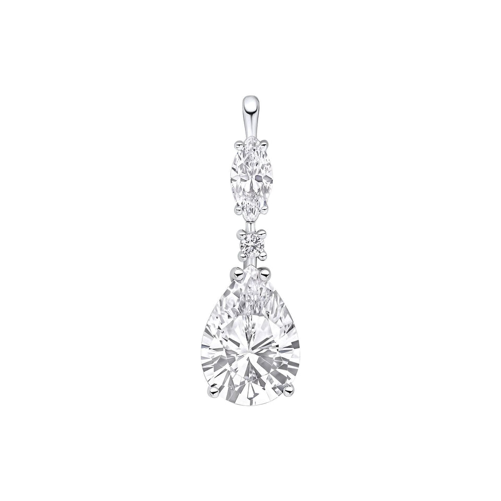 Diamonfire Teardrop and Marquise Drop Pendant P5520