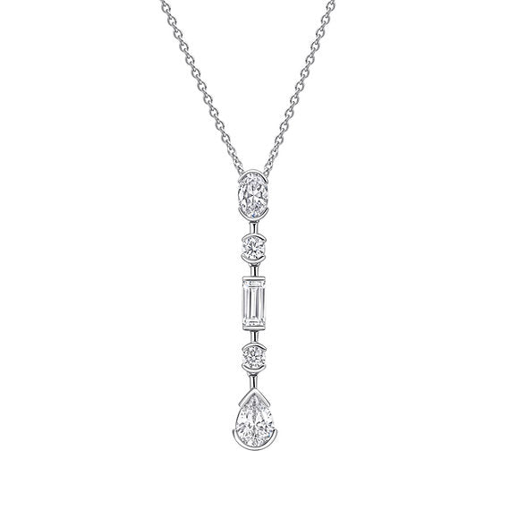 Diamonfire Clear Cubic Zirconia Classic Cushion Cut Pendant P5566