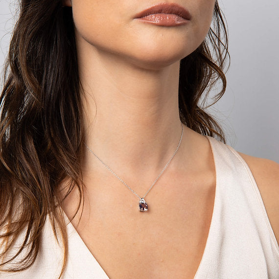 Diamonfire Clear Morganite Cubic Zirconia Refined Brilliant Cut Pendant P5568
