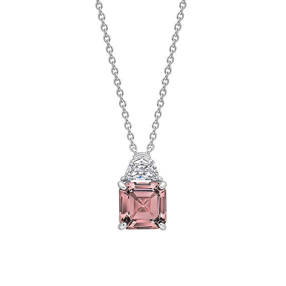 Diamonfire Clear Morganite Cubic Zirconia Refined Brilliant Cut Pendant P5568