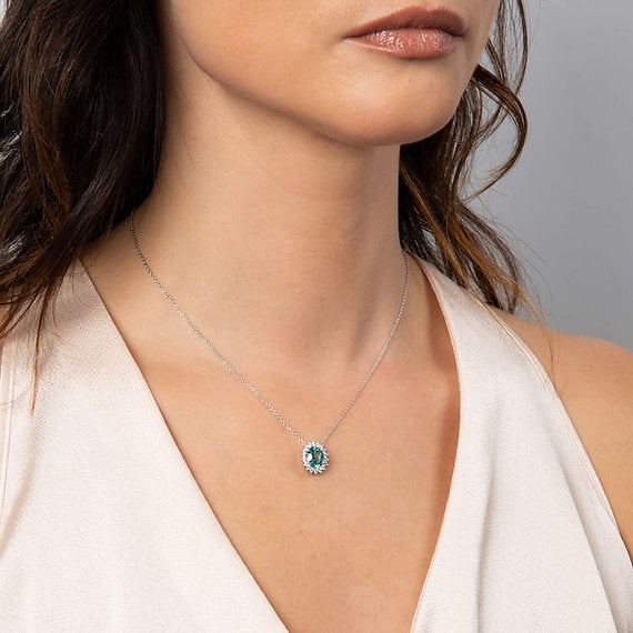 Diamonfire Clear Parabia Cubic Zirconia Refined Cushion Cut Pendant P5570
