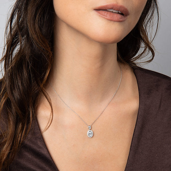 Diamonfire Clear Cubic Zirconia Minimal Round Cut Pendant P5574