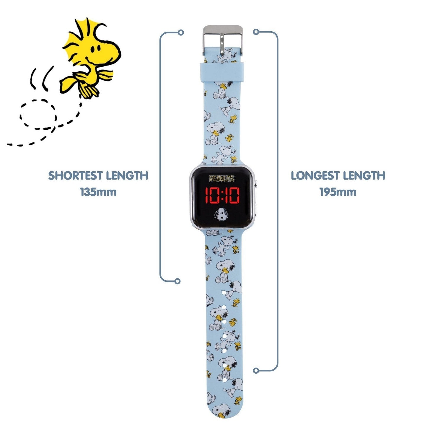 Collectable Peanuts Printed Strap Led Watch PEA4043