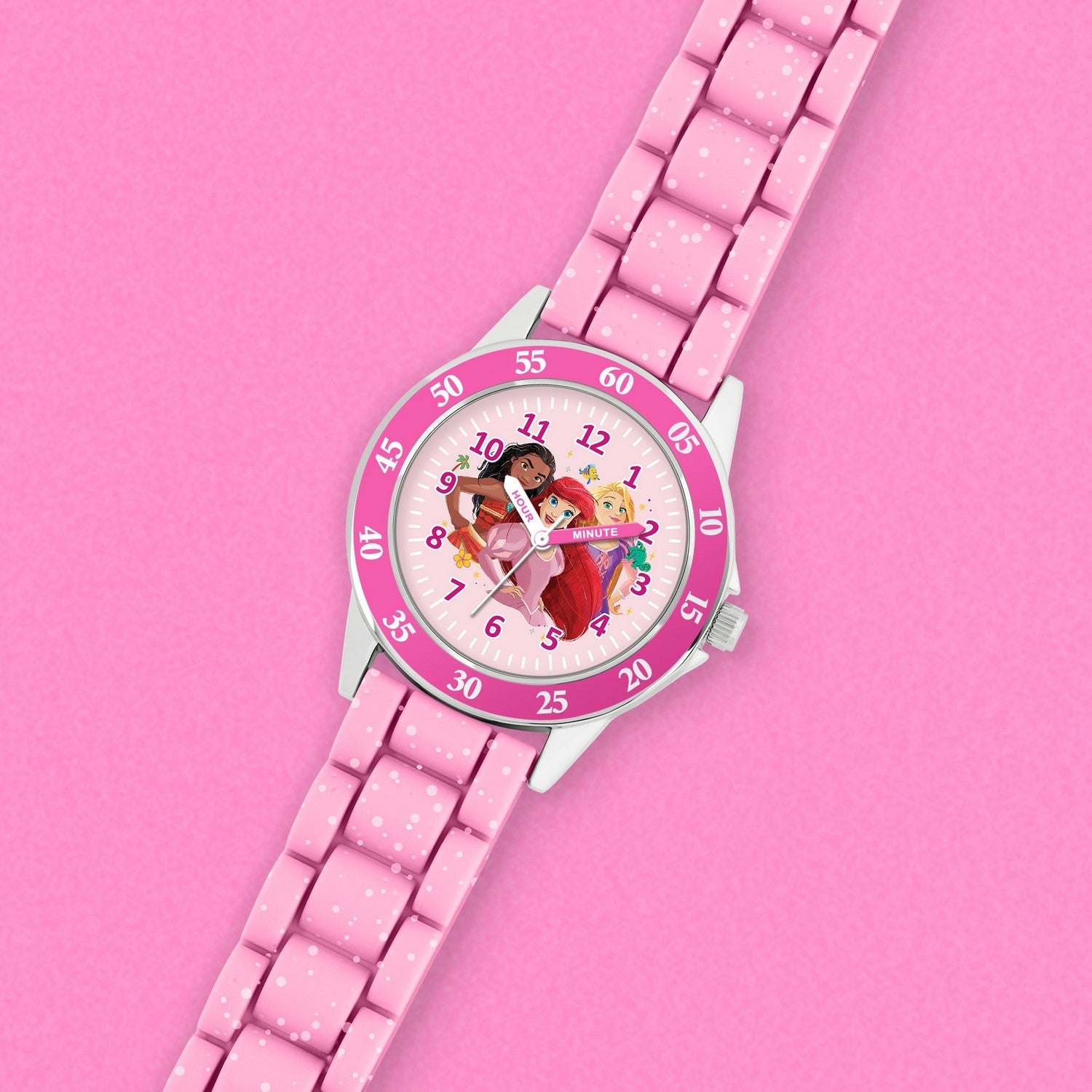 Disney Princess Pink Time Teacher Analogue Watch PN4660ARG